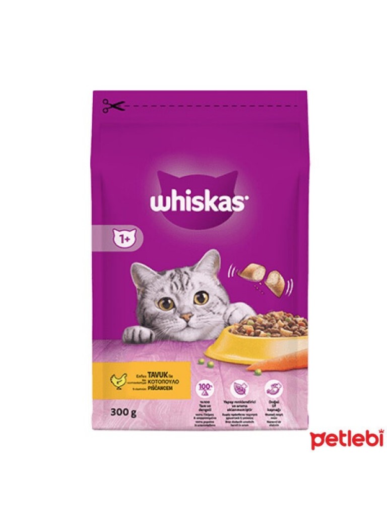 Whiskas Tavuklu ve Sebzeli Yetişkin Kedi Maması 300gr