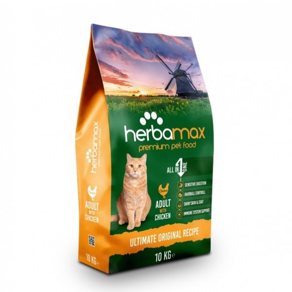 Herba Max Premium Tavuk Etli 10 kg Yetişkin Kedi Maması